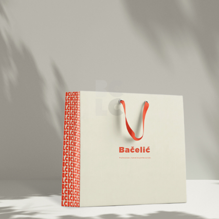 BČLĆ ukrasna poklon vrećica veća dim. 345x130x300 - siva