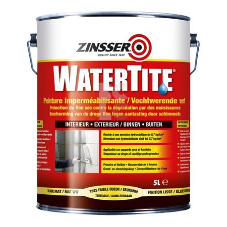 ZINSSER WATERTITE hidroizolacijska boja za vlažne zidove bijela 5 l