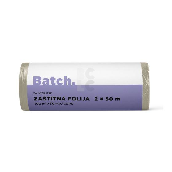 FOLIJA ZAŠTITNA 100 m2 (2X50m) - 30 my BATCH