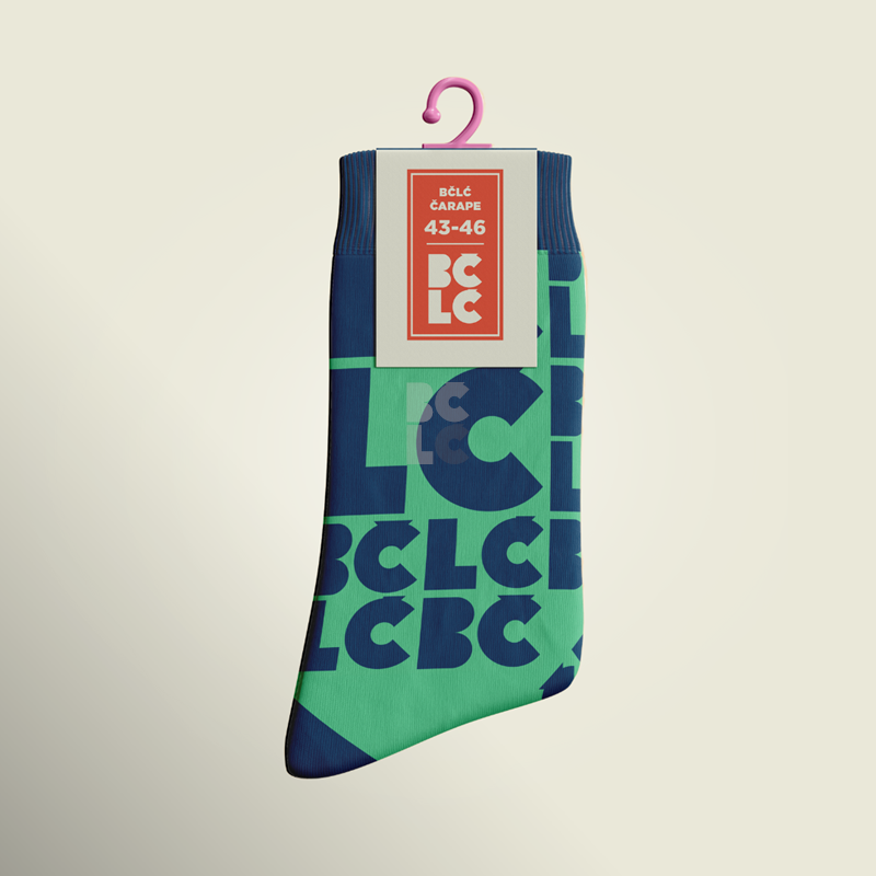BČLĆ čarape plavo-zelene