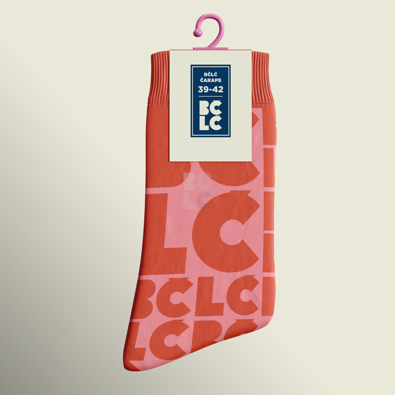 BČLĆ čarape crveno-roze