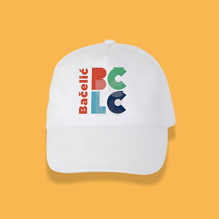 BČLĆ šilterica-  bijela, full color logo