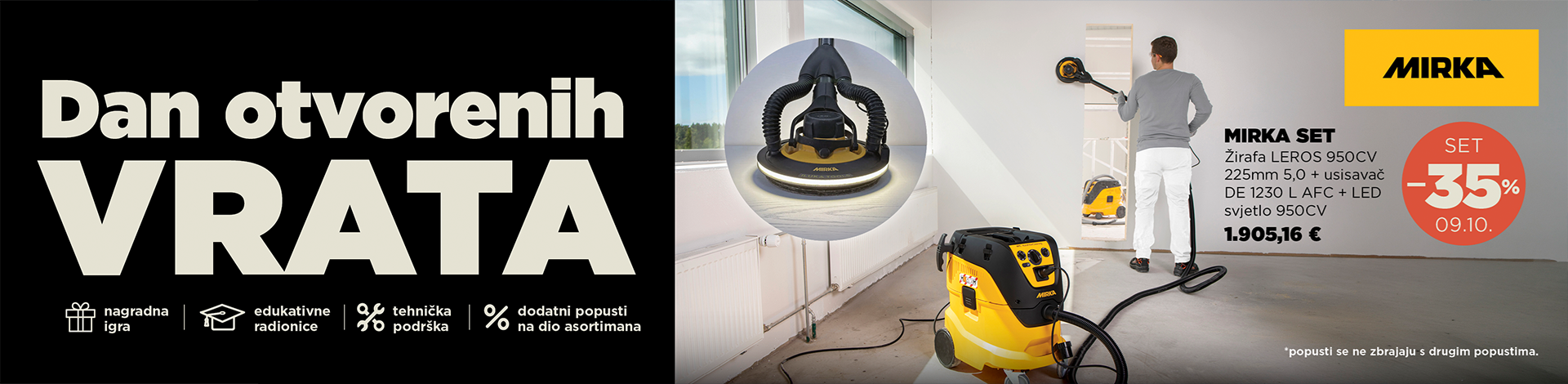 PROMO CIJENA KOMPLETA: MIRKA LEROS + USISAVAČ + LED SVJETLO UZ 35% POPUSTA