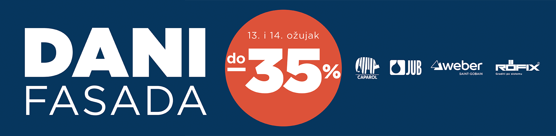 Dani fasada 13. i 14.3. - dva dana najvećih proljetnih popusta do 35%!