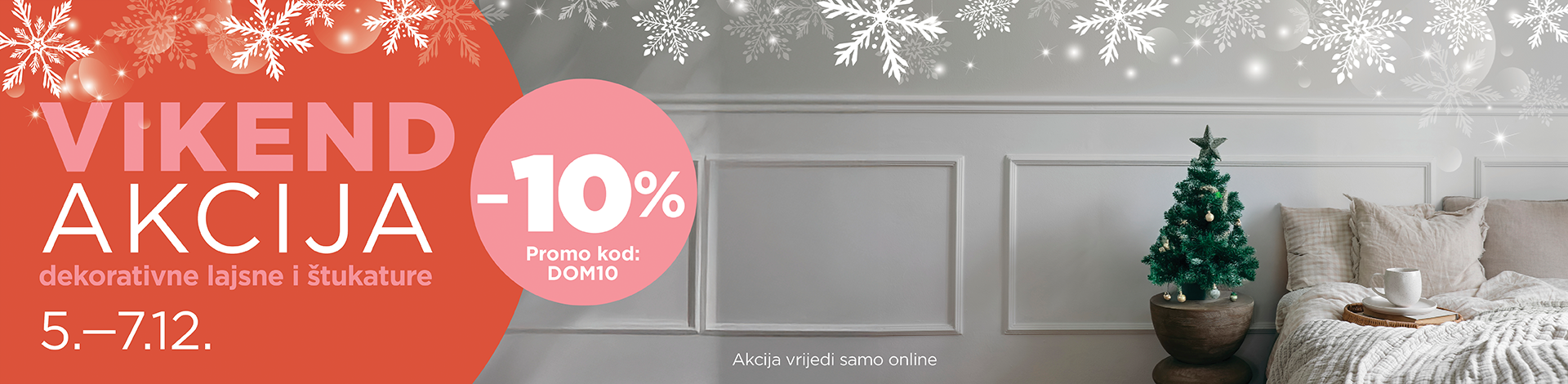 VIKEND AKCIJA - DEKORATIVNE LAJSNE I ŠTUKATURE -10%