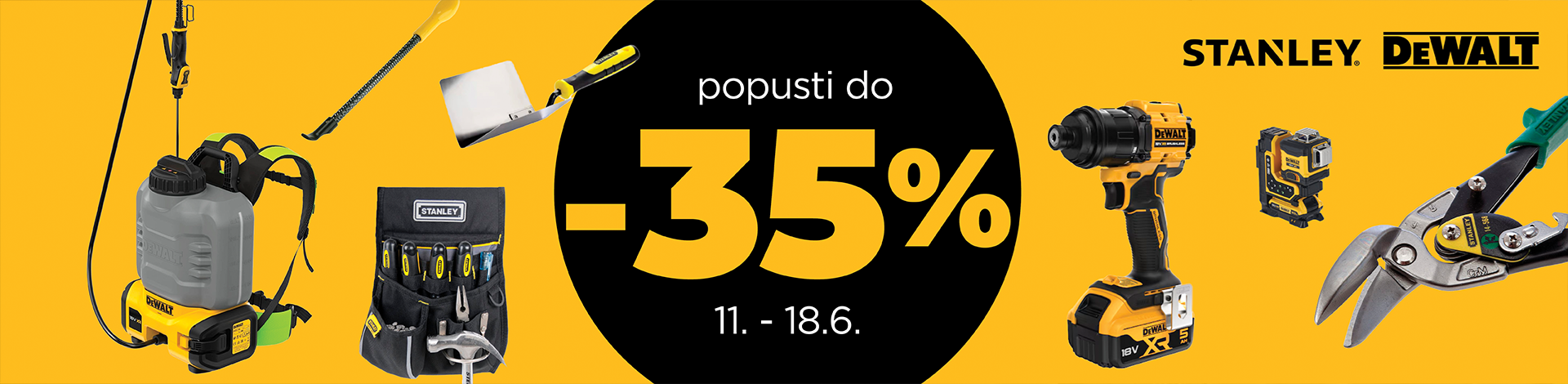 Popusti do 35% na Dewalt i Stanley asortiman