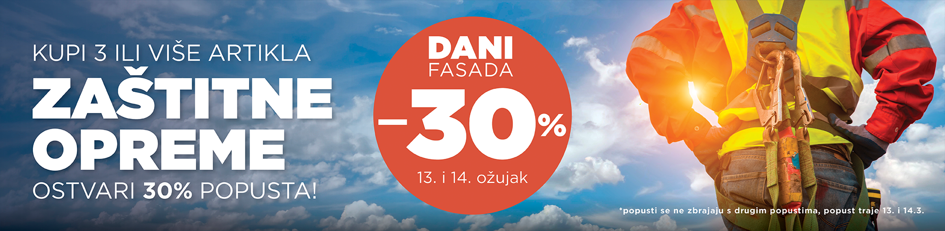 3 ILI VIŠE ARTIKALA ZAŠTITNE OPREME UZ 30% POPUSTA 