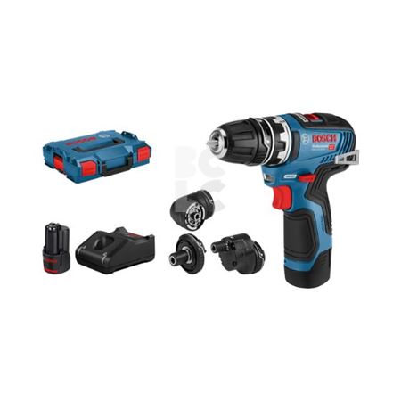BOSCH Aku izv. GSR 12V-35 FC;u L-BOXX-u 102 s 2 x 3,0 Ah akumulatora, adapterom