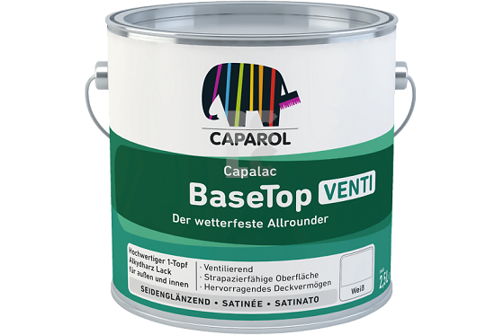 CAPAROL CAPALAC BASETOP VENTI - svilenkasto-sjajni visokopokrivni alkidni lak