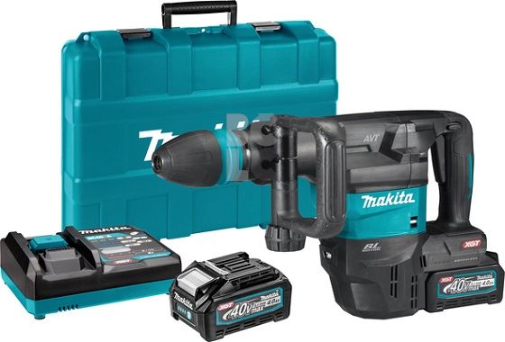 MAKITA Aku udarni čekić XGT HM001GM201 (40V, sds-max, BL, 7.1kg, 9.4J, 2x4Ah)