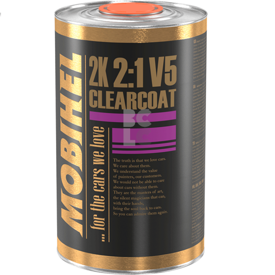 MOBIHEL 2K 2:1 Bezbojni lak mat 1 l CLEARCOAT MATT LOW VOC