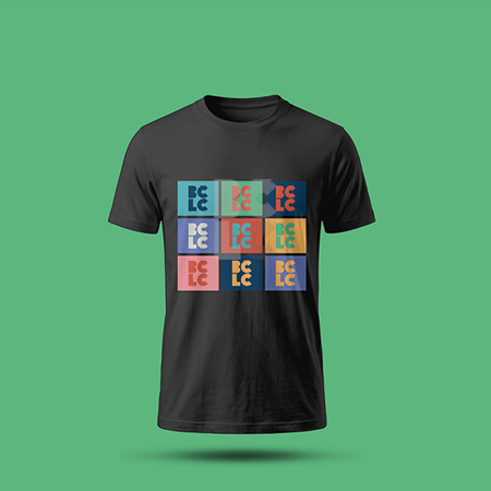 BČLĆ T-shirt, crna, šareni pattern