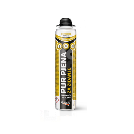 TEXO PU pjena 750 ml-za zidanje