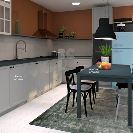 V33 KUHINJA - boja direktno na površinu
