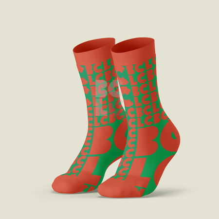 BČLĆ čarape crveno-zelene