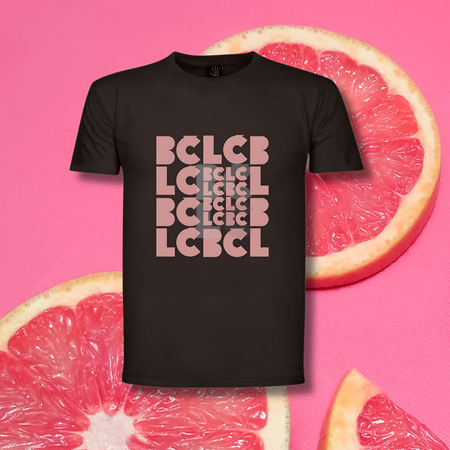 BČLĆ T-shirt, crna, rozi pattern