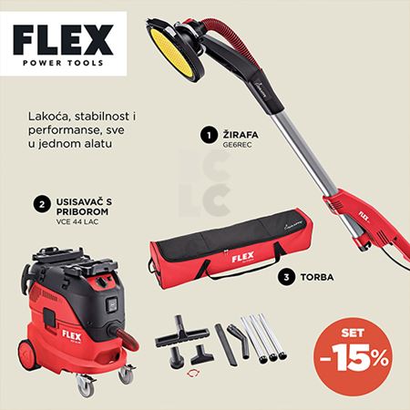FLEX Žirafa GE6REC+torba+FLEX Usisavač s priborom VCE 44 L AC