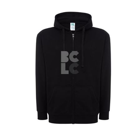 Majica s kapuljačom i zatvaračem unisex crna