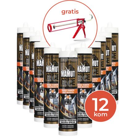 BOSTIK MAMUT GLUE Montažno hibr. ljepilo (290ml) - paket 12kom + pištolj gratis