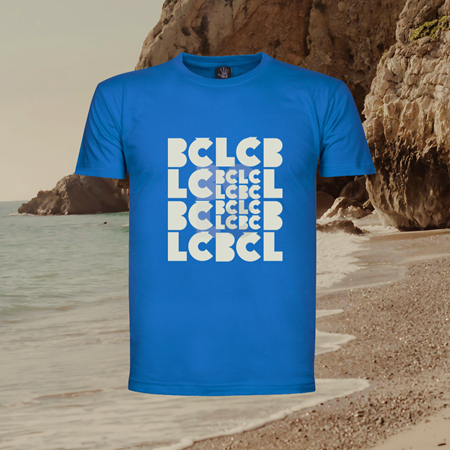 BČLĆ T-shirt, royal plava, sivi pattern