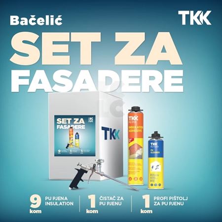 SET ZA FASADERE FIX Insulation Adhesive za EPS/XPS/MW 750ml 9kom+čistač+pištolj