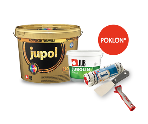 JUPOL GOLD BIJELI (15lit) + VALJAK + JUBOLIN 1kg + KIT LOPATICA GRATIS - M